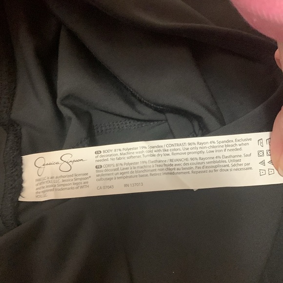 Jessica Simpson Slimtek High Waisted Black Animal Print Leggings NWT Size M - Picture 12 of 15